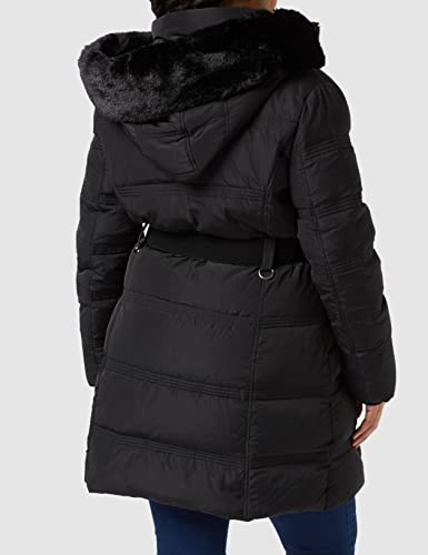 Morgan Chaqueta de Plumas Larga de Pelo RAS 212-gdozia Abrigo, Negro, 40 para Mujer