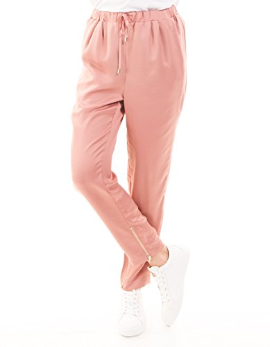 Morgan de Toi Pantalones Rosa Cremalleras (Rosa - 40)