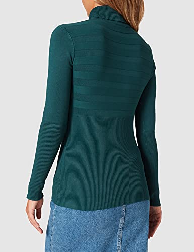 Morgan Jersey Fino de Manga Larga (212 m) Suéter pulóver, Verde Oscuro, XL para Mujer