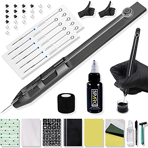 Moricher Hand Stick and Poke Tattoo Kit - Stick n Poke Kit Complete DIY Tattoo Kit Home Tattoo Kit with Ink Tatttoo Needle Accessories for Tattoo Makeup Supplies 16 items