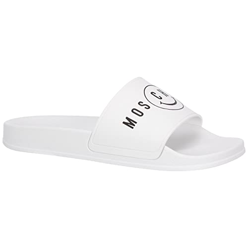 Moschino Hombre Smiley Chancla Bianco 45 EU