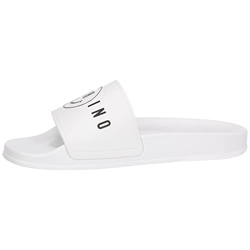 Moschino Hombre Smiley Chancla Bianco 45 EU