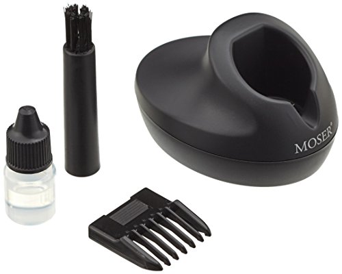 Moser Chrom Mini Pro - Cortapelo, con accesorios, color negro