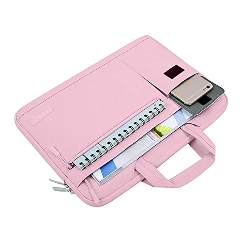 MOSISO Funda Protectora Compatible con MacBook Pro 14 Pulgadas 2021 M1 Pro/M1 MAX A2442,Compatible con MacBook Air/Pro,13-13,3 Pulgadas Portátil,Maletín Bandolera de Estilo Flap,Rosa