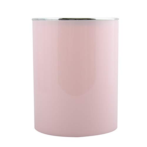 MSV Papelera decorativa oficina o baño 6 Litros Bad Serie Aspen, Rosa Pastel