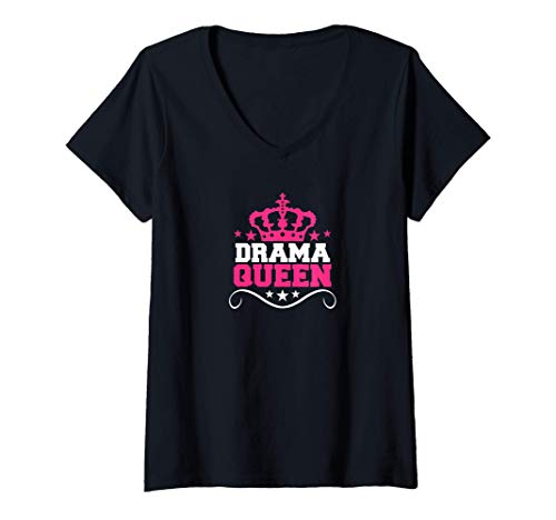 Mujer Drama Queen Camiseta Cuello V