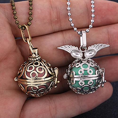 Múltiples estilos Mexico Chime Angel Wings Music Ball Collar Vintage Perfume Locket Collar Aromaterapia Aceite Difusor al por mayor