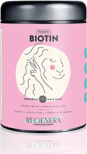 muum - Mascarilla Biotin Regeneradora. Previene la caída del cabello, estimula el crecimiento y fortalece la fibra capilar - 1000 ml.