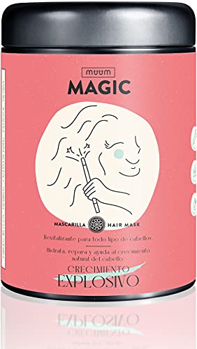 muum - Mascarilla Magic Crecimiento Explosivo. Con Biotina, hidrata, suaviza repara y ayuda al crecimiento natural del cabello - 1000 ml.