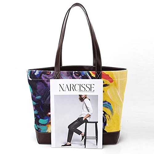 NaiiaN Bolsos de hombro Monedero de compras Bolsos de correa de peso ligero para madres, mujeres, niñas, señoras, estudiantes, gordon setter, bolsa de asas para perros