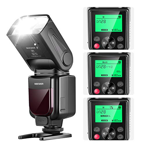 Neewer 2 Paquetes 750II TTL Flash Speedlite Kit con Disparador Inalámbrico y Difusor, Compatible con Cámaras Nikon DSLR D810 D800 D750 D700 D610 D600 D500 D7500 D7200 D7100 D7000 D5500 D5300 D5200 D90