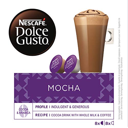 Nescafé DOLCE GUSTO Café MOCHA - Pack de 3 x 16 cápsulas - Total: 48 Cápsulas