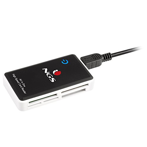 NGS CARD READER MULTIREADER PRO - USB 2.0 Lector de Tarjetas todo en 1, Color Negro