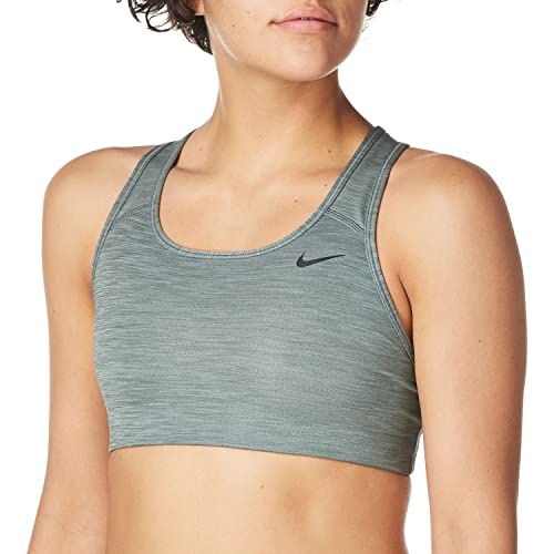 NIKE BV3630-084 Swoosh Bra Non Pad Sports Bra Womens Smoke Grey/Pure/(Black) XS