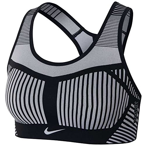 NIKE Fe/Nom Flyknit Bra Top, Mujer, Black/Pure Platinum, XS