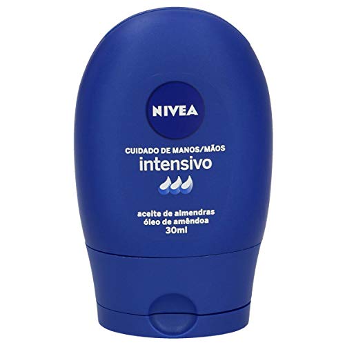 NIVEA crema de manos cuidado intensivo mini (30ml), con Aceite de Almendras aporta a tus manos hidratación y cuidado intensivo durante 24 horas