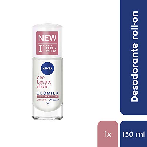 Nivea DeoMilk Sensitive Beauty Elixir Desodorante Roll On, 40ml