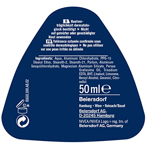 NIVEA MEN Desodorante Dry Impact Roll On en paquete de 6 unidades (6 x 50 ml), rodillo antitranspirante para una sensación refrescante en la piel, desodorante con protección de 48 horas.