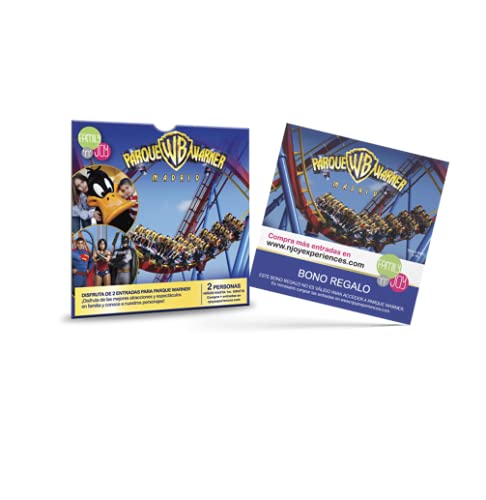 NJOY Experiences - Caja Regalo - Parque Warner - 2 entradas, niños con Altura Inferior a 1m Gratis