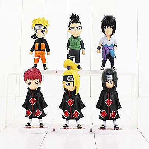 No WEIbeta 6 Piezas/Lote Naruto Figura Juguete Itachi Gaara Kakashi Shikamaru Sasuke Yondaime Neji Dolor Deidara Sasori Dulce Modelo muñecas HG