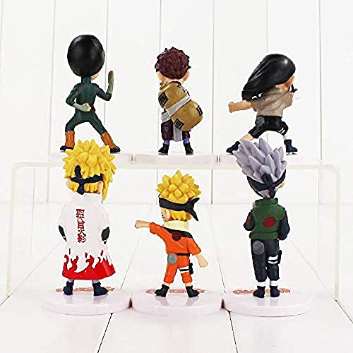 No WEIbeta 6 Piezas/Lote Naruto Figura Juguete Itachi Gaara Kakashi Shikamaru Sasuke Yondaime Neji Dolor Deidara Sasori Dulce Modelo muñecas HG