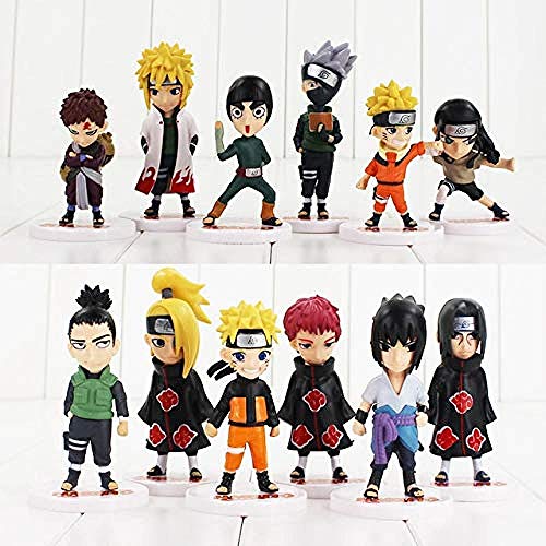 No WEIbeta 6 Piezas/Lote Naruto Figura Juguete Itachi Gaara Kakashi Shikamaru Sasuke Yondaime Neji Dolor Deidara Sasori Dulce Modelo muñecas HG