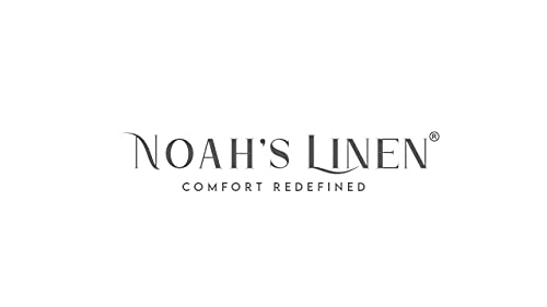 Noah”s Linen - Sábana bajera para cama doble extra grande, 100 % algodón, 200 hilos, 40 cm