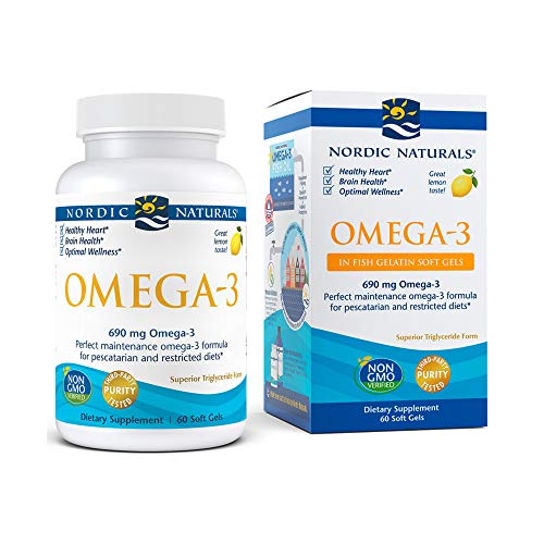 Nordic Naturals Omega-3, 690 Mg De Limón (Gelatina De Pescado) - 60 Geles De Pescado 60 Unidades 120 g