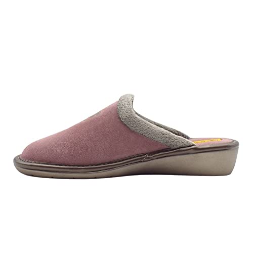 Nordikas 238 Natala Zapatillas De Lujo para Damas De Mula En Ante Malva 37 EU Mauve Suede