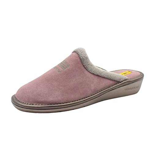 Nordikas 238 Natala Zapatillas De Lujo para Damas De Mula En Ante Malva 37 EU Mauve Suede