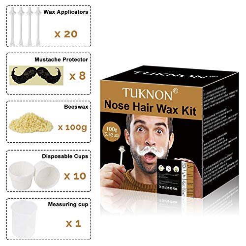 Nose Wax, Nose Wax Kit, Kit Depilación Nariz, Kit De Cera Nasal, Kits de Depilación con Cera, Nose Hair Removal Wax Kit, Elimina el vello nasal de forma rápida e indolora para hombres y mujeres, 100g