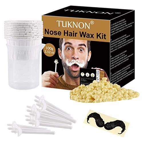 Nose Wax, Nose Wax Kit, Kit Depilación Nariz, Kit De Cera Nasal, Kits de Depilación con Cera, Nose Hair Removal Wax Kit, Elimina el vello nasal de forma rápida e indolora para hombres y mujeres, 100g