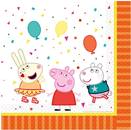 Nuevos artículos de Fiesta de Peppa Kit de Fiesta de cumpleaños para niños Decoraciones de vajilla Premium - Sirve 16 Invitados