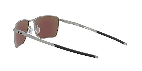 Oakley 0OO4142 Gafas, Satin Chrome, 58 para Hombre