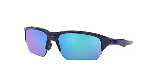 Oakley Men's Flak Beta (a) Non-Polarized Iridium Rectangular Sunglasses, Navy, 65 mm