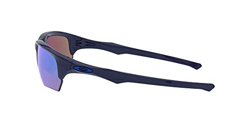 Oakley Men's Flak Beta (a) Non-Polarized Iridium Rectangular Sunglasses, Navy, 65 mm