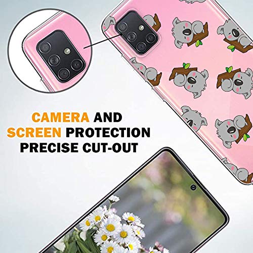 Oihxse Compatible con Samsung Galaxy A320/A3 2017 Funda Cristal Silicona TPU Suave Ultra-Delgado Protector Estuche Creativa Patrón Protector Anti-Choque Carcasa Cover(Pereza A5)