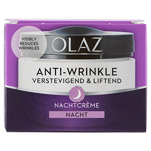 Olay Crema de noche hidratante antiarrugas firme y antienvejecimiento, 50 g