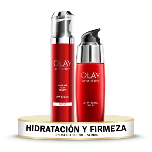 Olay Regenerist Crema Facial De Día Con SPF 30 + Sérum De Día Ultrarreafirmante, Fórmula Con Vitamina B3 Y Niacinamida, 24 H De Hidratación