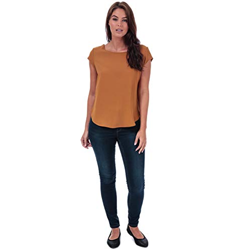 Only Onlvic S/s Solid Top Noos Wvn Camiseta, Marrãƒ³n (Brown), 34 para Mujer