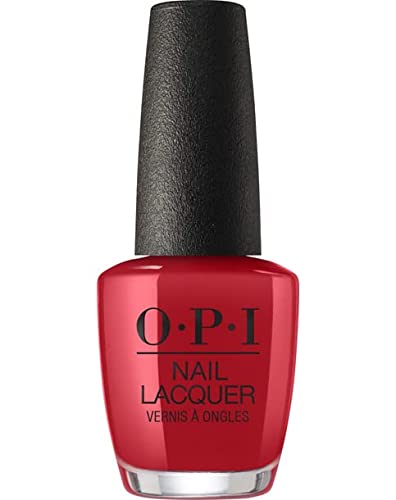 OPI Nail Laquer - Esmalte Uñas Duración de Hasta 7 Días, Efecto Manicura Profesional, 'Amore at the Grand Canal' Rojo - 15 ml