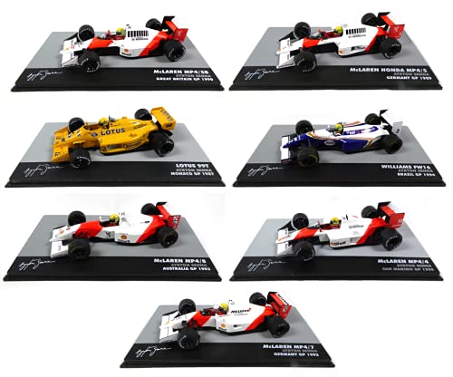 OPO 10 - Lote de 7 Coches 1/43 Fórmula 1 Ayrton Senna Williams-Mclaren-Lotus (689 + 708 + 712 + 713 + 715 + 723 + 724)