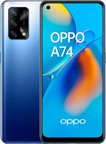 OPPO A74 - Smartphone 128GB, 6GB RAM, Dual SIM, Carga rápida 33W - Azul