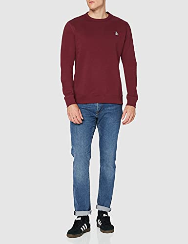 Original Penguin Crew Neck Fleece Sudadera, Puerto Tawny, 608, M para Hombre