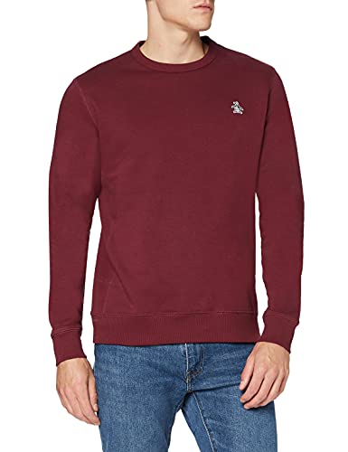 Original Penguin Crew Neck Fleece Sudadera, Puerto Tawny, 608, M para Hombre