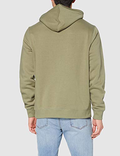 Original Penguin Logo Hoodie Sudadera con Logotipo de Overhead, 352 Verde Liquen Profundo, S para Hombre