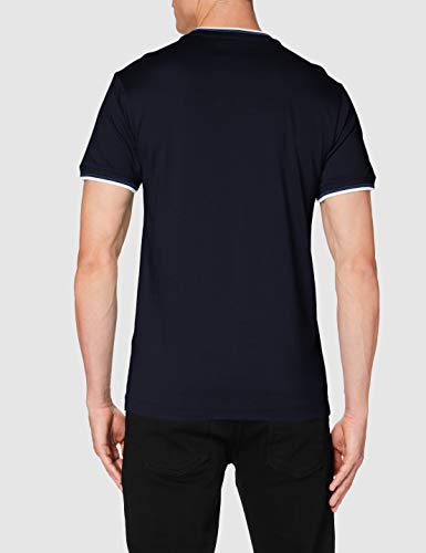 ORIGINAL PENGUIN Sticker Pete Ringer tee Camiseta, Zafiro Oscuro 413, M para Hombre