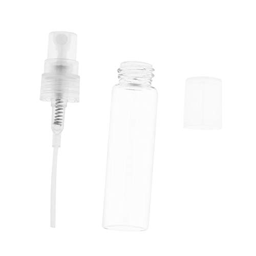 OTOTEC Paquete de 10 botellas pequeñas de cristal portátil de 5 ml para perfume, atomizadores de aceite rellenables, vacíos, pulverizadores orgánicos y esenciales