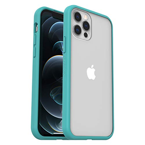 OtterBox para Apple iPhone 12/iPhone 12 Pro, Funda Fina Antícaidas, Sleek Case, Sea Spray Transparente/Azul - En Caja Retail