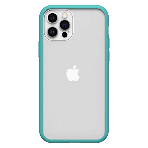 OtterBox para Apple iPhone 12/iPhone 12 Pro, Funda Fina Antícaidas, Sleek Case, Sea Spray Transparente/Azul - En Caja Retail